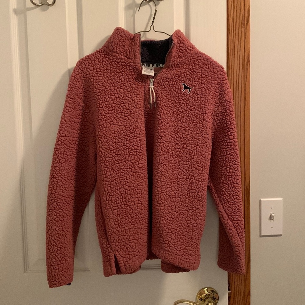 Victoria Secret PINK Sherpa Quarter Zip